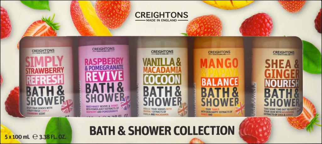 CN7581 BATH & SHOWER COLLECTION Indulge your skin and let your busy day wash away.
