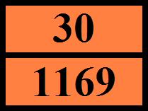 Orange plates : Tunnel restriction code (ADR) LQ Excepted quantities (ADR) : D/E : 5l : E1 Transport by sea UN-No.