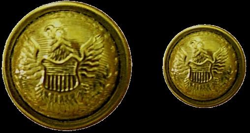 95ea 1832-51 US Infantry Nickel Silver 1851-99 US Infantry Gold Plate #1810 - $2.