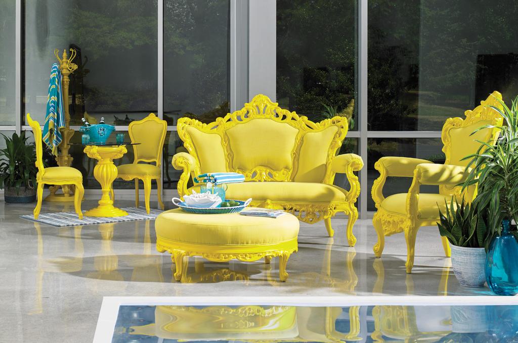 A C E D F E FINISH: Soleil Yellow (AM) COVER: Echo Citron (SEC) Henry Love and Chair The Henry living room collection is composed of a Sofa (85 ), Loveseat (65 ) and a stately King Chair (36 ).