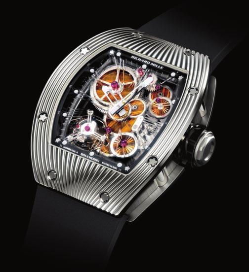 84 Passion Richard Mille and APRP have made a specialty of working hard stone, ever since completing their now standard carbon nanofibre baseplate and the perfection of the silicium dioxide