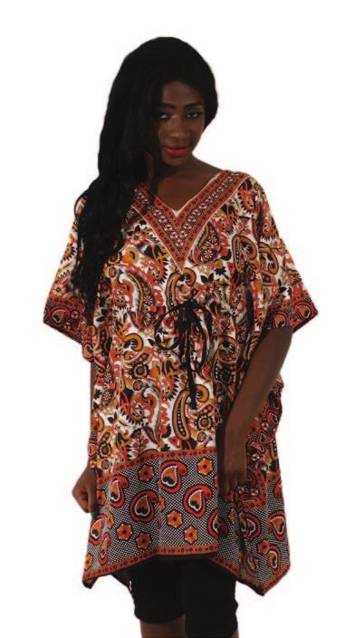 - Olori from Alanta, GA Pull-String Poncho - Batik Airy and light, this V-neck poncho decorated with Batik style designs will suit any hot day.