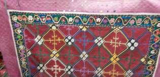An Introduction To Mongolian Kazakh Embroidered Products Mary and Martha s Kazakh Embroidery is made by ethnic Kazakh women who live mainly in the far west of Mongolia, in a province called Bayan