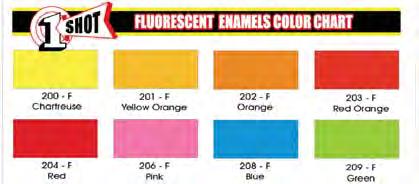 R.Monteith Fluorescent Enamel A.R.Monteith Fluorescent Enamel Green 207-08 2 qts. 55.00 qt. 2.00 qt. Orange 207-05 11 qts. 55.00 qt. 2.00 qt. Orange 207-0 1 qt.