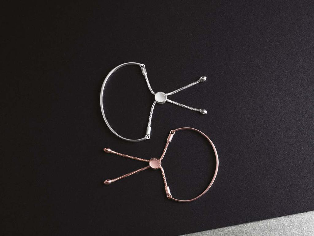 THE HALO EIGHTEEN THE HALO FRIENDSHIP BANGLES THESE STERLING SILVER AND ROSE GOLD