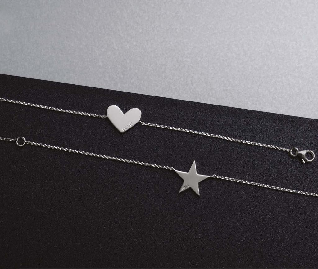 THE LINE THE LINE THE LINE HEART AND STAR NECKLACES AND BRACELETS THESE CLEAN AND COOL