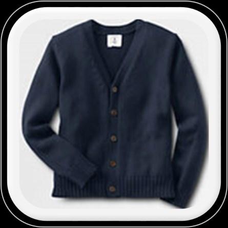SWEATERS (allowed in the classroom) STYLE: Cardigan (button-up), V-neck or crewneck pullover, or V- neck or