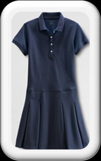 sleeve) COLORS: Skirts, Skorts & Jumpers - navy blue, khaki tan or