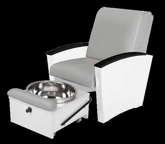MYSTIA MANICURE/PEDICURE CHAIR Sanijet plumbed hydrotherapy tub* Relaxor