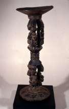 14 Nigerian, Yoruba culture Ceremonial Stand, 1920s-30s wood with metal spikes Ackland Fund, 86.39 Scholarly opinions differ about this sculpture s original function.