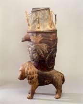 2 Osei Bonsu Ghanaian, Asante culture, 1900 1977 Ntan Drum, 1930s or 1940s painted wood Ackland Fund, 2000.