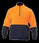 knit cuff and hem Low pill polar fleece 100% Polyester Polarfleece 300gsm Orange/ Navy (TT05), Yellow/ Bottle