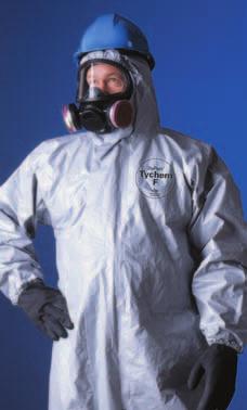 DuPont Tychem DuPont Tychem ThermoPro T 45 T GY xx 0006 00 (respirator fit) 2 TP 98 T OR xx 0002 00 TP 98 T GY xx 0002 00 with drawstring (respirator fit) 2 double s hemmed ankles T 45 T Tychem