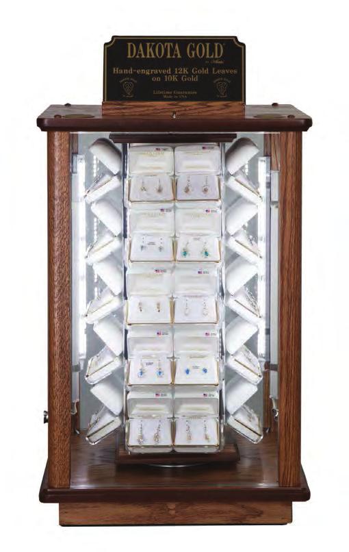 Choose Your Own Assortment Rotating display for boxed items LED Lighting Lockable case with tempered glass Holds 10 boxed items per side Boxed Items Choose 1 package for each side of the display