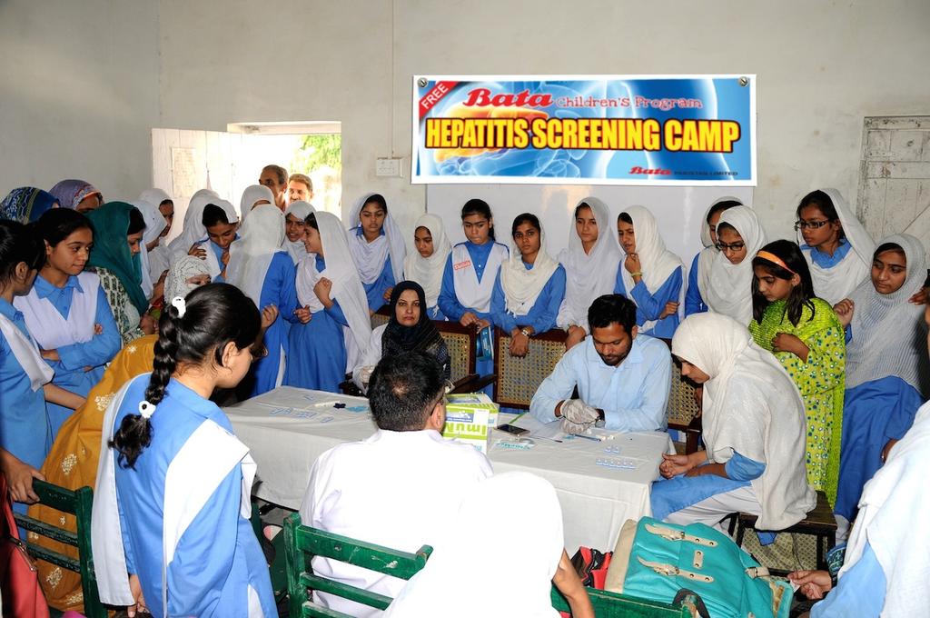 BCP BCP Pakistan Organizes Health Screening for the Community On May 6, the Bata Children s Program (BCP) Pakistan organized a hepatitis screening clinic and awareness campaign at a state high school