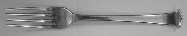 Shell pattern dessert fork, London 1839 by Henry Holland. L-16.