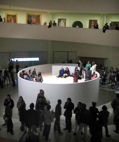 Seven Easy Pieces Guggenheim rotunda 2005 Every night, Nov 9-15 5pm to midnight Marina, age 59 7 works by famous artists Like a memorial for