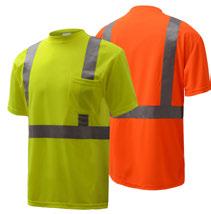 Class short sleeve t-shirt 5001 - LIME 500 - ORANGE Birdseye breathable and moisture wicking Polyester