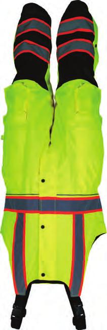 Lime to Black, Quality Rip-Stop Polyester/PU Material, Double Insulation, Permanent Quilted Liner, Removable