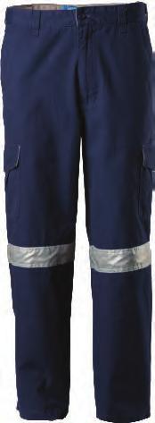 WORK TROUSERS DT1142T2 HEAVY WEIGHT COTTON CARGO WITH 3M TAPE 320gsm 100% cotton drill fabric Phone & multi-tool