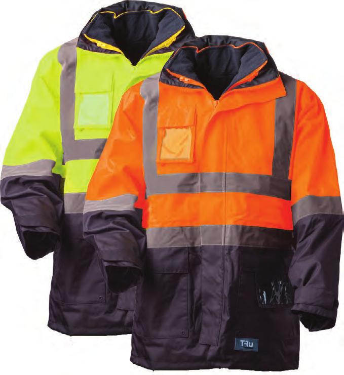 RAIN JACKETS TJ2945T6 WET WEATHER JACKET WITH REMOVABLE SLEEVES & TRU RT TAPE 300D