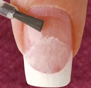Nail Plate Prep Apply nail prep to the natural nail surface in a 'scrubbing' motion.