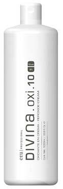 It is designed to perfectly develop Divina coloring, and is perfectly stabilized so that it can be used with any type of coloring or bleaching technique. Divina.Oxi has optimal color-leveling power.