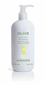 OLIVE Facial Tonic Refreshing lotion that complements the facial cleanser. Tones, smooths and protects the skin. Formulated with Olive Leaf Extract.