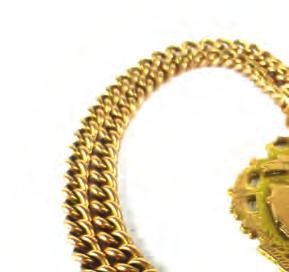 2 cm 60-100 Lot 571 571 An 18ct yellow gold brooch of wreath design set small sapphires, d. 3.5 cm, 12.