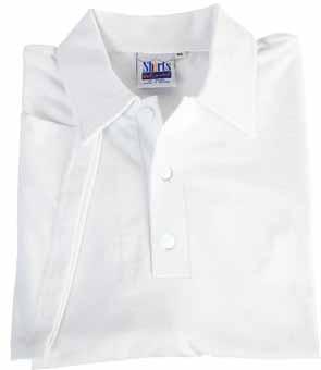 BLACK/WHITE P702 SILK TOUCH SPORT SHIRT OFFERING HARD COLLAR, HEMMED SLEEVES, DOUBLE STITCHING,