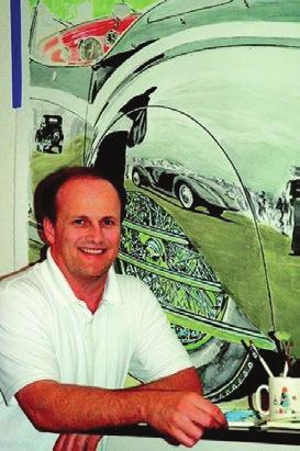 Automotive Artist RichaRd Lewis resident Richard Lewis, have an educational background in architecture, a career in structural engineering and a passion for cars that dates back to childhood, with