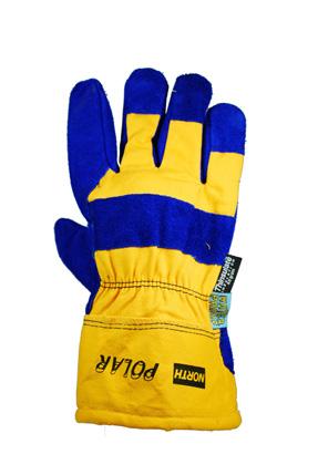 North by Honeywell 706465NK Polar Insulated Work Gloves howa Best Insulated uperflex Glove Blue with yellow back; split cowhide; gunn pattern; wing