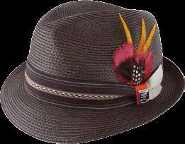 The trilby also has a slightly shorter crown than a typical fedora design.