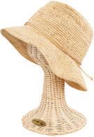 5 brim, raffia floppy with open weave crown and braided band with bow RHM6007 $24 3.