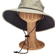 l/xl cotton twill fisherman s bucket with side crown pocket, neck flap and adjustable chin cord 2.