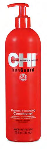 CHI IRON GUARD 44 CHI THERMAL PROTECTION CHI IRON GUARD 44 THERMAL PROTECTING SHAMPOO CHI IRON GUARD 44 THERMAL PROTECTING CONDITIONER Gently cleanses while infusing hair with vitamins A & E and
