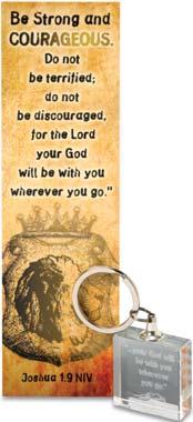 Joshua 1:9, NIV. RR340099 Key Chain with Bookmark....... 6.99 1.