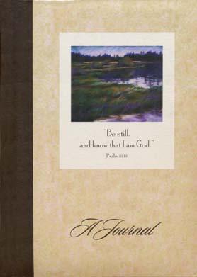 99) Be Still Journal Highlighted with Scripture and headings for date, insights, prayers, and answers, this handsome journal features Psalm