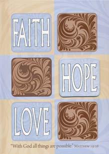 Inventory Clearance Faith, Hope, Love Notebook A fitting place for your spiritual