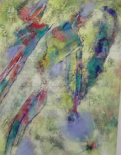 Pastels "Abstract" 28 x 19cm initialled