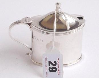 Edward VII Chester silver tea strainer with twin decorative handles