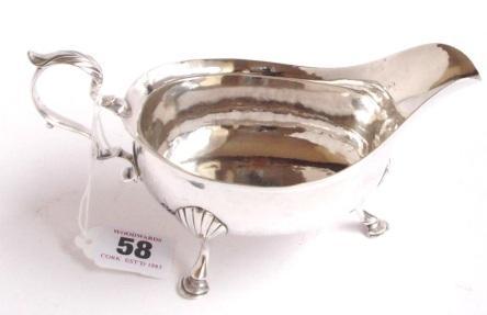 Law & Bayly, Dublin, c1795 80-100 64 George III Cork silver sauce ladle with