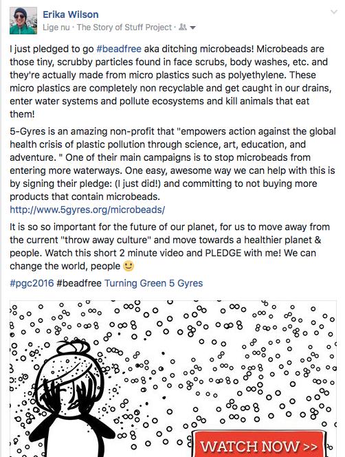 I was sure to share the 5-Gyres pledge with my friends on social media to prevent more people from