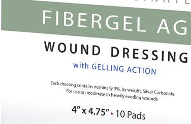 dressing plus ionic silver to to inhibit bacteria from growing in the wound bed, reducing the risk of infection.