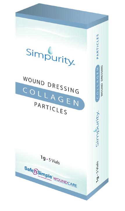 Collagens Collagen Wound Dressing Simpurity Collagen provides ingredients for tissue regeneration in phase 3 wounds and the 3D