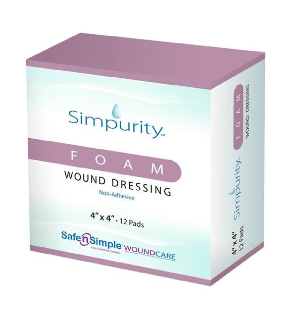 Foams Foam Wound Dressing Simpurity Foam Wound Dressings are designed to help manage moderate-to-highly draining wounds.