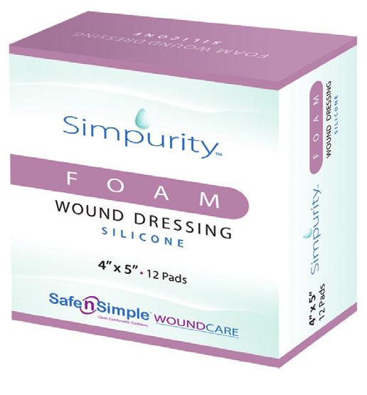 Foams Foam Wound Dressing - Ionic Silver Simpurity Foam Dressing is a silver ion-containing polyurethane foam dressing that protects wounds from bacterial penetration while reducing the bioburden in
