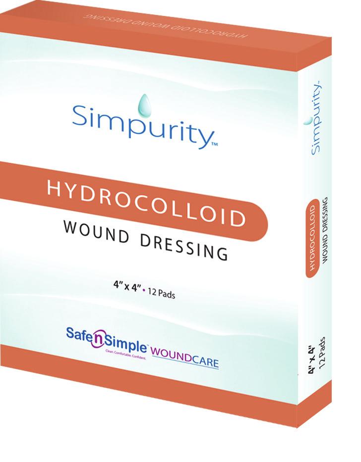 Hydrocolloids Hydrocolloid Wound Dressing Simpurity Hydrocolloid Wound Dressing is a thin hydrocolloid sheet.