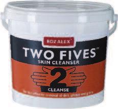 65 Two Fives Skin Cleanser A clear golden heavy-duty gel cleanser specially formulated to safely and efficiently remove grime, oil and grease fast!