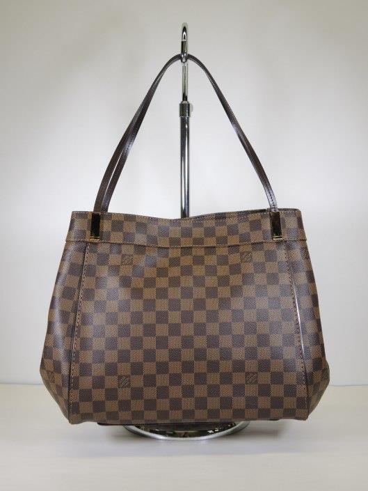 LOUIS VUITTON Brown Marylebone GM Damier Ebene Shoulder Bag Retailed for $1810, sold in one day for $1200. 03/31/18 From the 2014 Collection, this handsome handbag is in like-new condition.